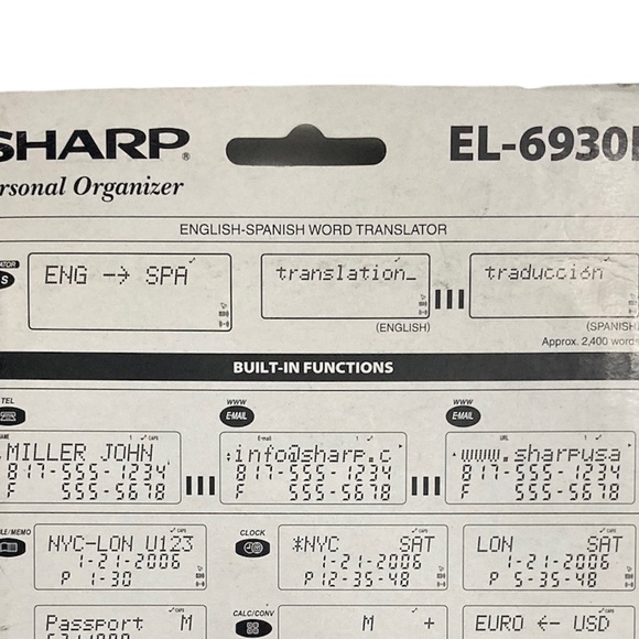 Sharp Personal Organizer EL-6930B - Picture 6 of 8